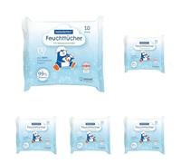 PAEDIPROTECT Toallitas húmedas 1 x 10 unidades, toallitas sensibles al agua para bebés con 99% de agua sin fragancias, para la delicada piel del bebé y los niños, con extracto de coco, sin