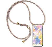 Paekear Funda Transparente con Cordón para Vivo Y36 4G - Carcasa con Cuerda y Esquinas Reforzadas con Correa - Elegante Case Cover con Collar de Cordón Cruzado, Multicolor