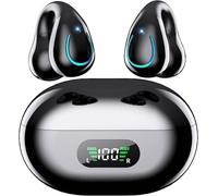 Paekole Auriculares de clip, auriculares Bluetooth de oreja abierta súper cómodos para uso durante todo el día, auriculares inalámbricos ligeros de conducción ósea con funda de carga para correr
