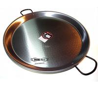 Vaello Campos Paellera La Valenciana 55 cm de acero pulido, negro