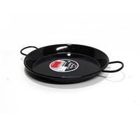 La Valenciana Paellera 34 cm – Acero inoxidable esmaltado, 2 asas de cerámica, inducción – Negro