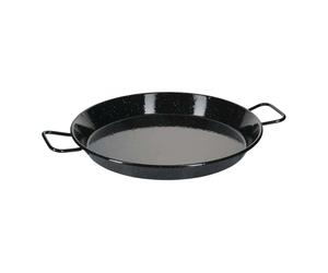 Paellera DT Garcima La Ideal De Hierro Esmaltado Negra Ø 30 Cm, Con Mangos