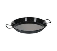 Paellera DT Garcima La Ideal De Hierro Esmaltado Negra Ø 30 Cm, Con Mangos