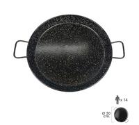 Paellera - esmaltada, para 14 personas, diámetro de 50 cm, ligera y duradera, ideal para cocinar al aire libre.