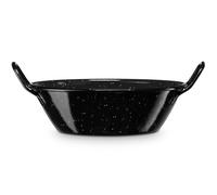 Paellera Honda Inducción 22 cm, Acero Esmaltado, Cazuela 1,7 L, Fuego, Horno