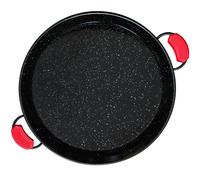 briebe Paellera Valenciana Esmaltada 55cm, Acero Esmaltado Antiadherente, 16 Raciones de Paella Apta para Gas, Horno