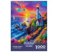paesaggio di Mare 1000 Pezzi - Puzzle Collezione Qualità Superiore Spiaggia Scena Regalo Speciale per Uomini, Donne, Adulti E Bambini Dai 14 Anni in Su 38x26cm/1000pcs