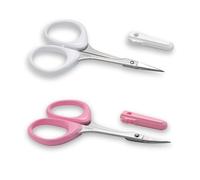 PAFASON Alta Precisión Ceja Para Tijeras Set, Belleza Maquillaje Cosmético Herramienta, Curvado, Recto Punta, Acero Inoxidable, Seguridad Estuche Recorte Pestañas Extensiones