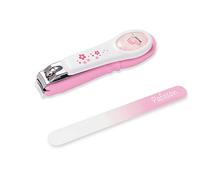 PAFASON Bebé Seguridad Uñas Cortador Cutter Trimmer, Capturador Uñas y Bebé Cristal Lima Uñas, Flotante Cristal, Acero Inoxidable Ideal para Niños Infante, Recién Nacidos Niños Pequeños