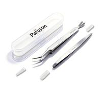 PAFASON Conjunto Premium Herramienta Quita Pinzas Garrapatas, Doble Cabeza, Multifuncional Acero Inoxidable Removedor Giratorio para Perros, Gatos, Humanos, Estuche Almacenamiento