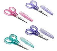 PAFASON Pequeño Conjunto Tijeras Bordado Punta Curva Recta para Acolchar Coser Tejer Manualidades Punto Cruz Ganchillo Hilo Lana Papel Tela Detalle Corte Multiusos