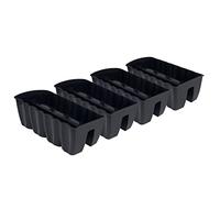 PAFEN 4 jardineras colgantes - 58,5 x 28,5 x 20,5 cm - Macetas para balcón, barandilla, antracita