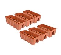 PAFEN 6 jardineras colgantes, 58,5 x 28,5 x 20,5 cm, terracota