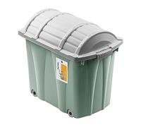 PAFEN Caja de juguetes pirata 62 l con ruedas - Cofre del tesoro 58 x 51 x 37,5 cm - Contenedor de juguetes con tapa Caja de almacenamiento para niños Caja de pedidos, Verde