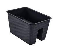 PAFEN DRLB400 - Caja para barandilla (aspecto de ratán, 13 L), color gris oscuro