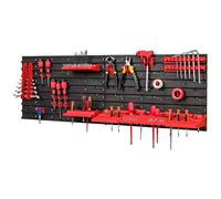 PAFEN Sistema de almacenamiento de 1152 x 390 mm, cajas apilables, estantería de pared, estantería para verter 20 soportes, 3 soportes para herramientas