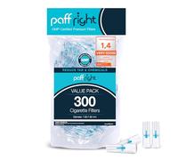 Paffright 300, Boquillas para Cigarrillos, Filtros Tabaco, Boquilla Targard, Boquillas Tabaco de Liar 8mm, Filtro Cigarros y Tabaco, 300 Filtros Anti Nicotina y Alquitran para Regular