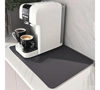 pafnisoin Alfombrilla Escurreplatos 1 Piezas Estera de máquina de Café 40 * 30cm Alfombrilla Cafetera Alfombrilla Fregadero Cocina（Gris Oscuro）