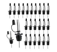 Pafusen Paquete de 24 boquillas de acero inoxidable con tapa de goma, higiénicas, aptas para lavavajillas, se adaptan a la mayoría de botellas clásicas de hasta 3/4 pulgadas