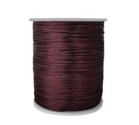 Paga 2.0 mm x 110 yardas Nylon Satin Beading Hilo de rgimen trenzado para chino Ratail MacRame Pulseras Collares Joyas (marrn)