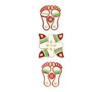 Pagal rojo hecho a mano de Laxmi Charan Paduka | Acrílico Diwali Rangoli decoración de piso decoración de mesa | Pegatinas de pared para el suelo, decoración de festival indio Puja Diwali, decoración