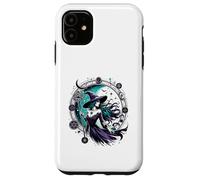 Pagan Witch Mystical Night Wheel of the Year with Moon Carcasa para iPhone 11