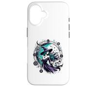 Pagan Witch Mystical Night Wheel of the Year with Moon Carcasa para iPhone 16