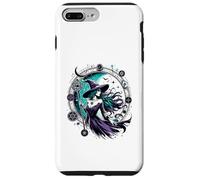 Pagan Witch Mystical Night Wheel of the Year with Moon Carcasa para iPhone 7 Plus/8 Plus