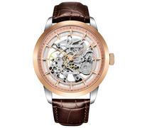 Pagani Design 1638 Relojes Automáticos para Hombres, Reloj de Pulsera Automático de Cuerda Automática para Hombre con Esfera Esqueleto, Correa de Cuero Genuino, Reloj de Pulsera Mecánico Analógico