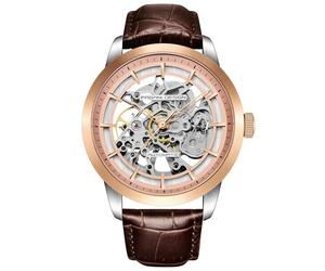 Pagani Design 1638 Relojes Automáticos para Hombres, Reloj de Pulsera Automático de Cuerda Automática para Hombre con Esfera Esqueleto, Correa de Cuero Genuino, Reloj de Pulsera Mecánico Analógico
