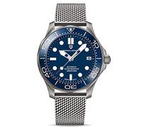 Pagani Design 1667 Reloj Automático de Buceo de Moda para Hombre Movimiento NH35 Bisel Giratorio de Cerámica Impermeable Caucho de Nylon Deporte de Negocios Reloj (Malla Azul)