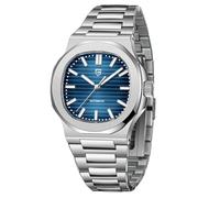 Pagani Design 1728 - Reloj mecánico automático para hombre, de acero inoxidable, impermeable, luminoso, informal, de lujo, deportivo, para hombre, azul, pulsera