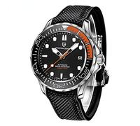 Pagani Design 2021 Nova malha cinto 007 Retro Masculino relógios automáticos nh35 relógio de Pulso mecânico Curvo vidro Safira Marca Superior SeikoNH35 Steelwhite