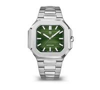 Pagani Design Nuevo Hombre de 42 mm de Cuarzo de Acero Inoxidable Impermeable Luminoso de Moda Reloj de Negocios (Verde Acero)