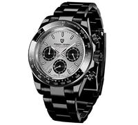 Pagani Design PD-1644 - Reloj para hombre con movimiento Seiko VK63 y zafiro resistente a los arañazos., Negro y gris, Clásico