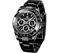 Pagani Design PD-1644 - Reloj para hombre con movimiento Seiko VK63 y zafiro resistente a los arañazos., Negro completo, Clásico