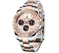 Pagani Design PD-1644 - Reloj para hombre con movimiento Seiko VK63 y zafiro resistente a los arañazos., dorado, Clásico