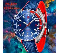PAGANI DESIGN-reloj automático clásico de lujo para hombre, reloj de pulsera mecánico con cristal de zafiro, relojes resistentes al agua de 100M de acero inoxidable Azul