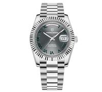 Pagani Design Reloj automático para Hombre, Calibre NH36A Reloj mecánico para Hombre DD40 AR Cristal de Zafiro 100 Metros Resistente al Agua Reloj para Hombre PD-1783 (Gris AT-1783)