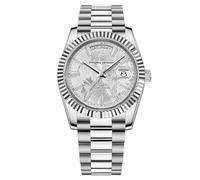 Pagani Design Reloj automático para Hombre, Calibre NH36A Reloj mecánico para Hombre DD40 AR Cristal de Zafiro 100 Metros Resistente al Agua Reloj para Hombre PD-1783 (Blanco AT-1783)
