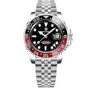 Pagani Design - Reloj mecánico automático GMT de acero inoxidable para hombre, cristal de zafiro, impermeable, Coca-Cola Jubillee, Clásico