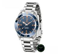 Pagani Design Reloj para Hombres, Reloj mecánico automático de Lujo, Vidrio Zafiro, Acero Inoxidable buceando 200 Metros Impermeable NH35 Movimiento (Azul)