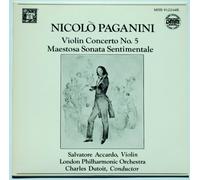 Paganini: Violin Concerto No 5 / Maestosa Sonata Sentimentale / Salvatore Accardo, Violin, London Philharmonic Orchestra, Charles Dutoit, Conductor