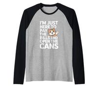 Pagar facturas Latas Abiertas Dueño de Gato Vida Felina Camiseta Manga Raglan