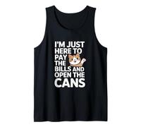 Pagar facturas Latas Abiertas Dueño de Gato Vida Felina Camiseta sin Mangas