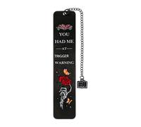 Page Marker Reading Accessory | Goth Bookmark Gothic Skull Hand Rose