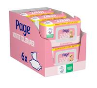 Page Sensitive Maxipack - Papel higiénico húmedo - 444 hojas, 6 x 74 unidades, sin olor, ideal para pieles sensibles - Paquete de beneficios