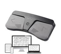 Page Turner Pedal, Wireless Music Sheet Turner, Silent Cordless Foot Pedal, Designed for Quiet Pressing to Avoid Unwanted Noise for Guitar and Piano Players, 6.2x2.6x0.9 Inches