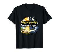 Page-Turner por Day Dreamer por Night Book Lover Art Camiseta