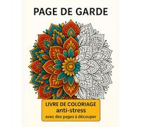 Pages de Garde Créatives - Mandalas Simples à Colorier: 16 pages à colorier + 2 vierges + 2 emplois du temps + 1 to-do list - Pour collégiens et lycéens